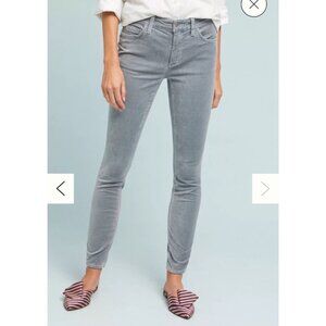 NEW Anthropologie Pilcro Velvet High-Rise Ankle Skinny Stretch Denim Jeans 29